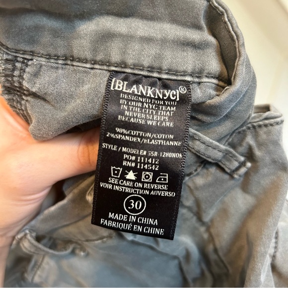 Blank NYC Army Green Zipper Moto Skinny Pants Women’s 30 - Picture 8 of 10